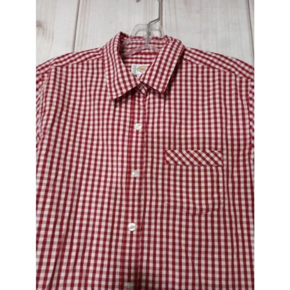 Talbots Shirt Ladies‎ Small Red Gingham Button Up Shirt Cowgirl - Picture 3 of 7